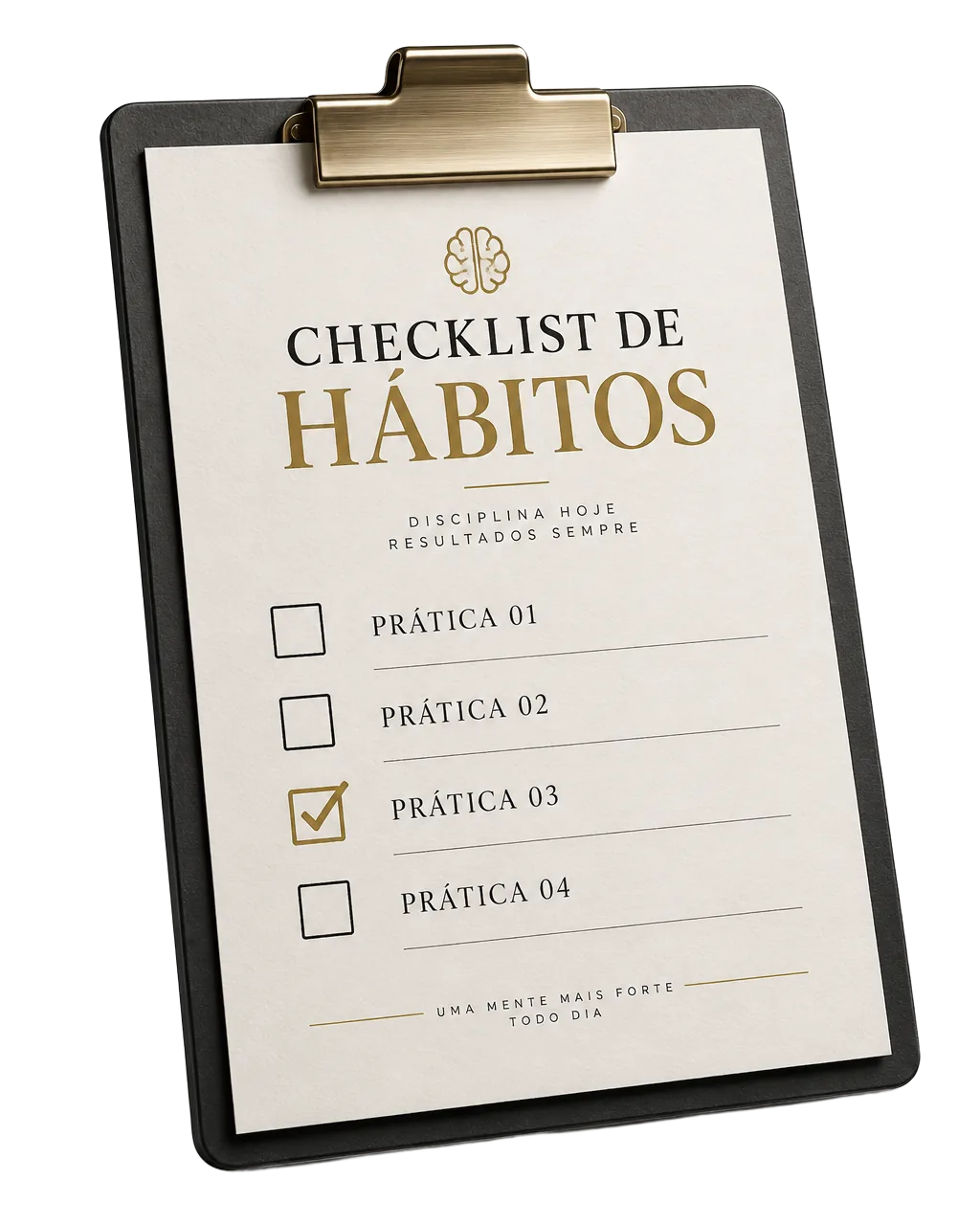 Mockup do Checklist de Hábitos