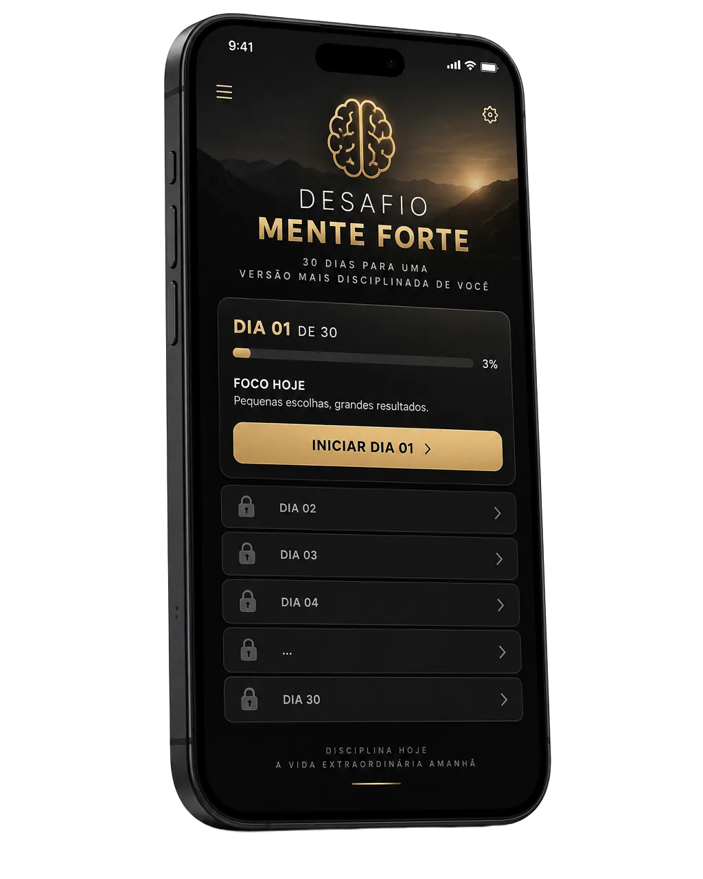 Mockup do Desafio Mente Forte de 30 dias