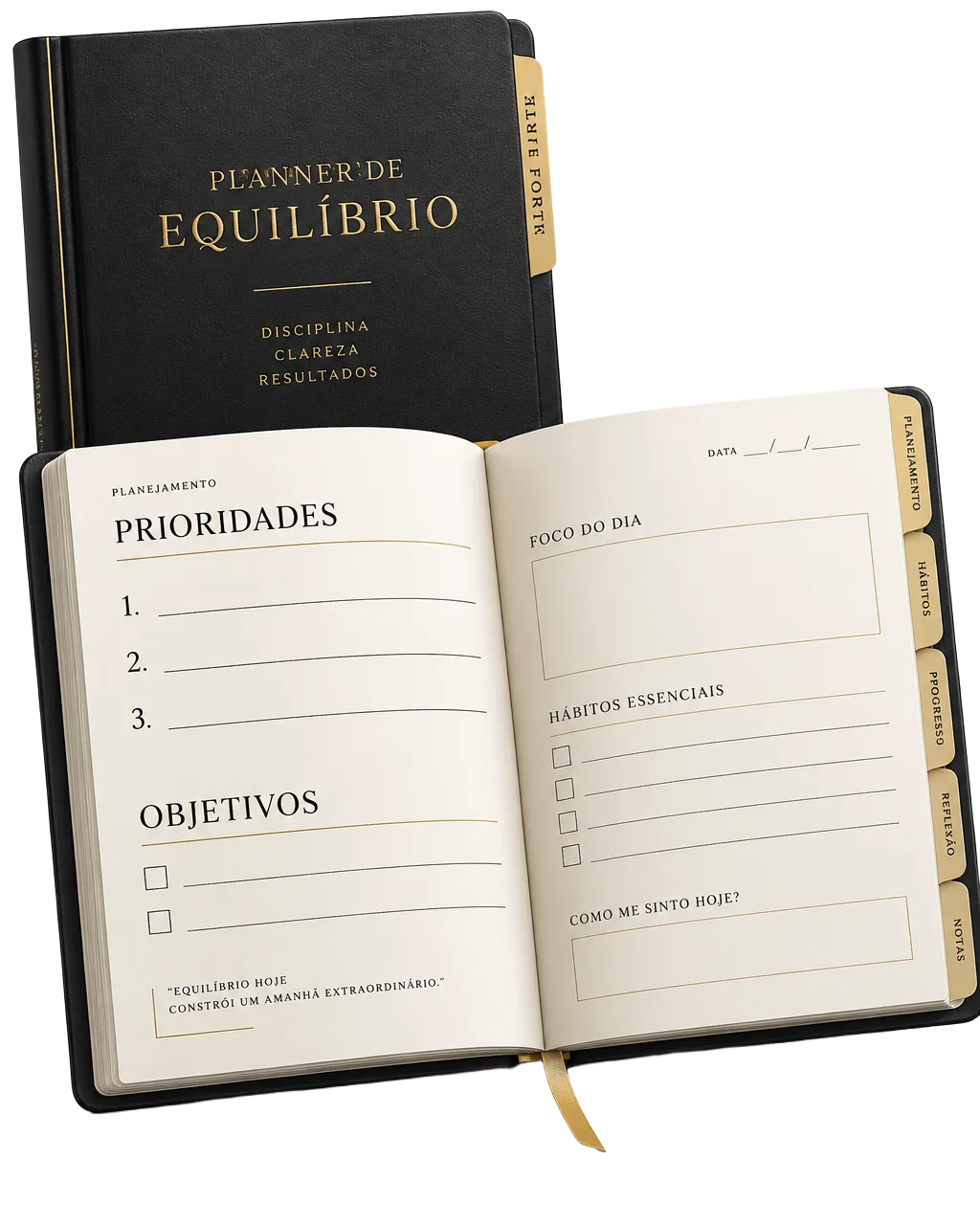 Mockup do Planner de Equilíbrio